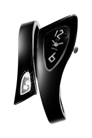 Relógio de quartzo em metal - Preto