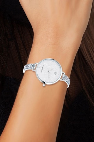 Relógio de quartzo em metal - Prateado