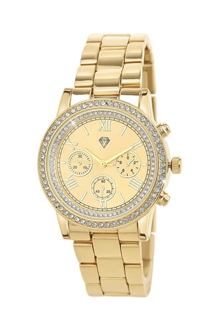 Relógio de quartzo em metal - Dourado