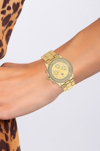 Relógio de quartzo em metal - Dourado