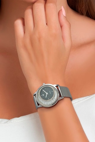 Relógio de quartzo em metal - Prateado