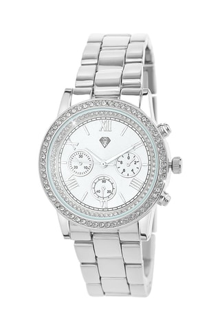 Relógio de quartzo em metal - Prateado