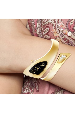 Relógio de quartzo em metal - Dourado