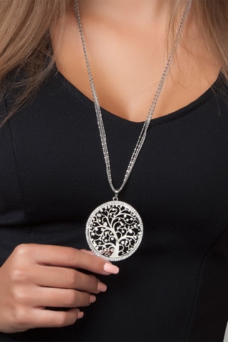 Colar comprido - Prateado