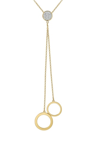 Colar comprido banhado a ouro fino amarelo