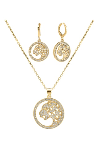 Conjunto folheado a ouro amarelo