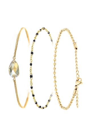 3 pulseiras - Dourado