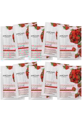 10 Zuiverende en Relaxerende Cosmetische Maskers met Aardbei Postquam - Alle huidtypes - 10 x 100 ml