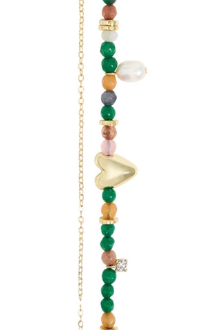 Collana - Dorato e verde