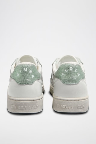 Sneakers in pelle - Bianco e argentato