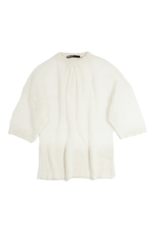 Maglia oversize in lana merino - Bianco