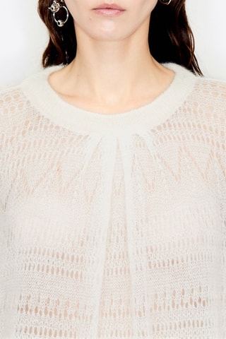 Maglia oversize in lana merino - Bianco