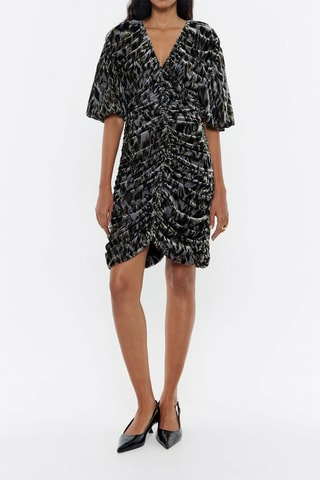 Abito corto - Grigio e nero