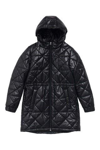 Piumino con cappuccio - Nero