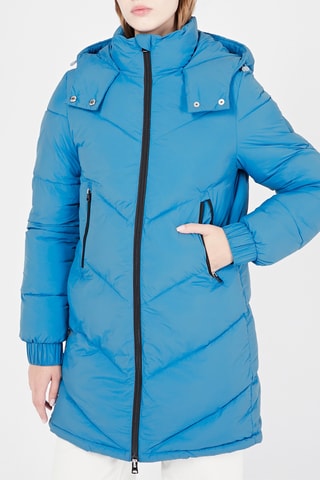 Piumino lungo - Celeste