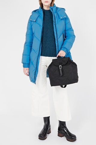 Piumino lungo - Celeste