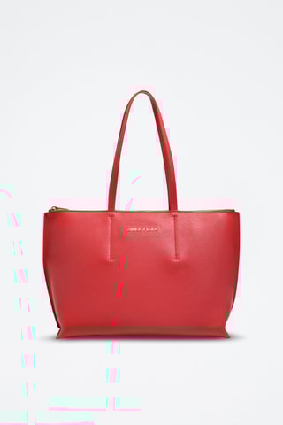 Shopping bag in pelle - Rosso