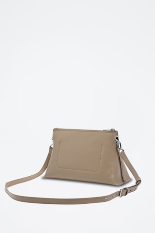 Borsa a tracolla in pelle - Taupe