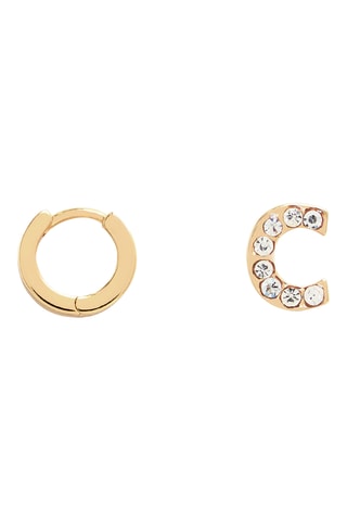 Orecchini spaiati - Dorato e bianco