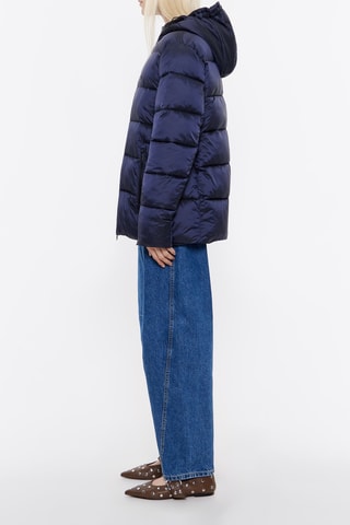 Piumino con cappuccio - Navy