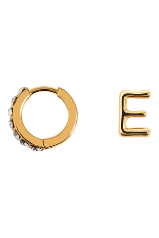 Orecchini spaiati - Dorato e bianco