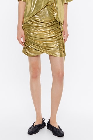 Minigonna drappeggiata - Dorato