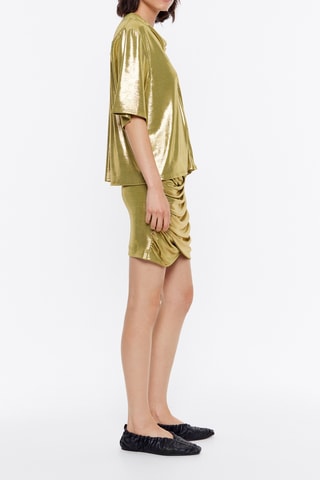 Minigonna drappeggiata - Dorato