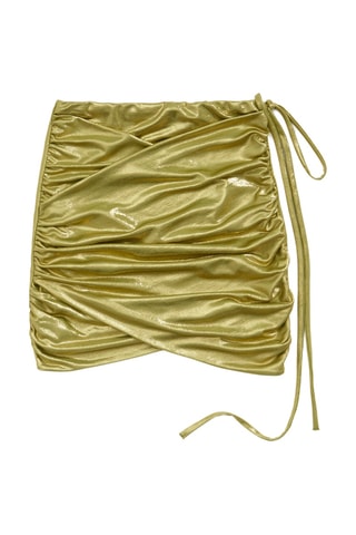 Minigonna drappeggiata - Dorato