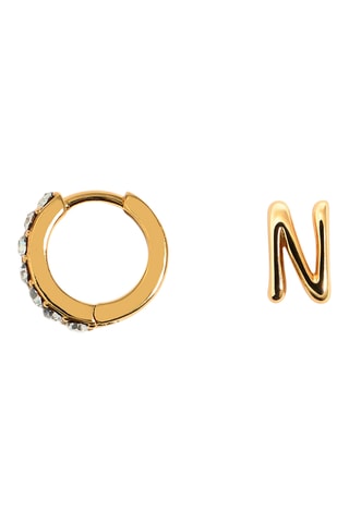 Orecchini spaiati - Dorato e bianco