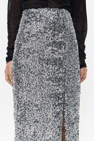 Gonna midi - Argentato