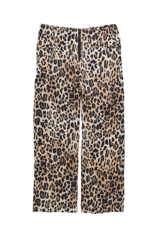 Pantaloni taglio ampio a vita alta - Marrone