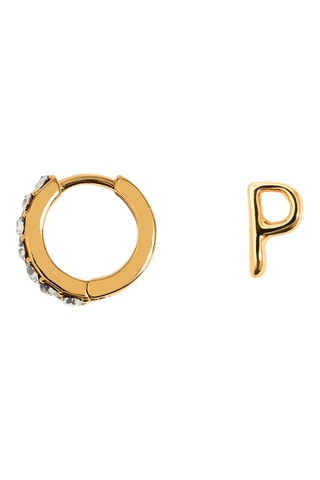 Orecchini spaiati - Dorato e bianco