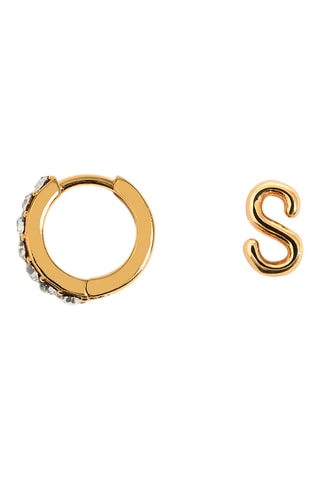 Orecchini spaiati - Dorato e bianco