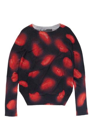 Maglia - Nero melange e rosso