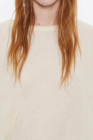 Maglia in lana e mohair - Giallo chiaro