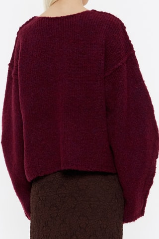 Maglia in alpaca e lana - Bordeaux