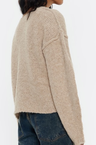 Maglia in alpaca e lana - Beige