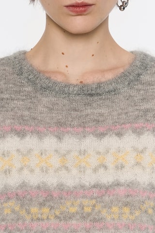 Maglia in mohair e lana - Grigio chiaro