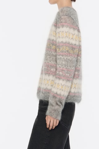 Maglia in mohair e lana - Grigio chiaro