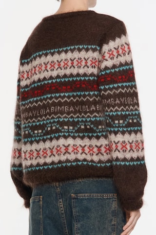 Maglia in mohair e lana - Marrone