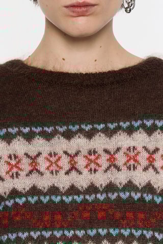 Maglia in mohair e lana - Marrone