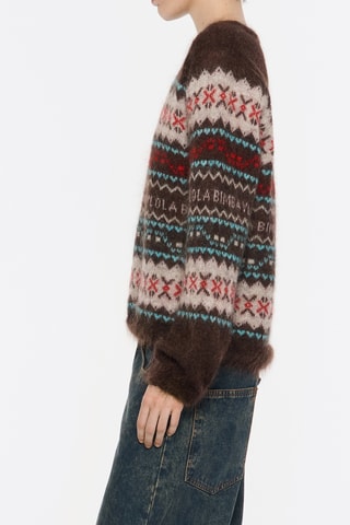 Maglia in mohair e lana - Marrone