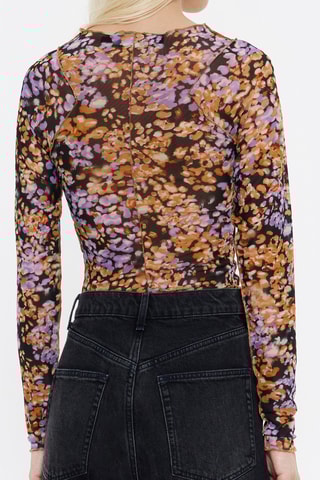 Top - Viola e marrone chiaro