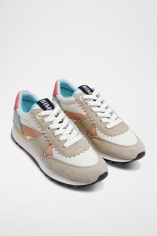 Sneakers in pelle scamosciata - Beige