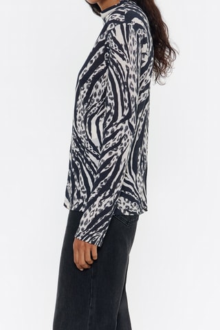 Top in lana - Nero e bianco