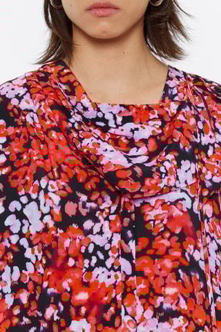 Abito a trapezio - Rosso e nero