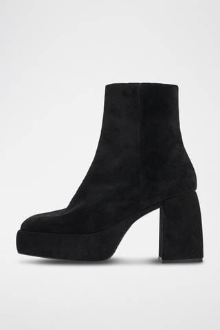 Stivaletti in pelle scamosciata - Nero