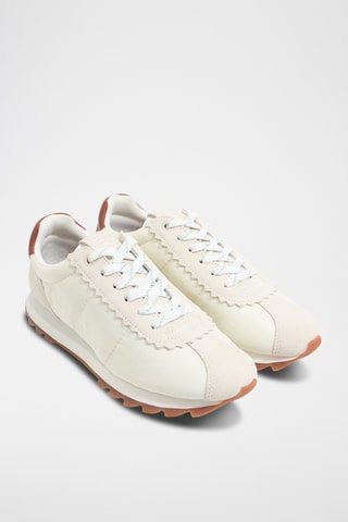 Sneakers in pelle - Bianco e marrone