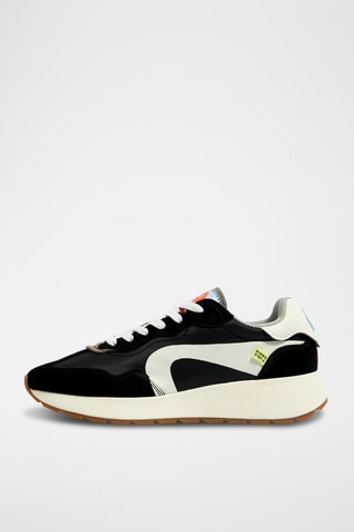 Sneakers in pelle scamosciata - Nero e bianco