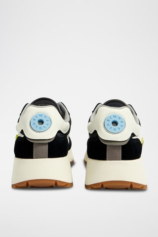 Sneakers in pelle scamosciata - Nero e bianco